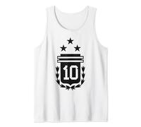 Argentina 3 Estrellas Bandera Argentina Tres Estrellas 10 Argentina Camiseta sin Mangas