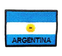 Argentina Bandera - Parches Termoadhesivos Bordados Aplique Para Ropa, Tamaño: 7,5 x 5,3 cm