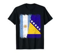 Argentina Bosnia Y Herzegovina Media Bandera Camiseta