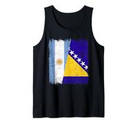 Argentina Bosnia Y Herzegovina Media Bandera Camiseta sin Mangas
