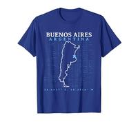 Argentina Buenos Aires Camiseta, Hombre, Azul Real, S