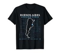 Argentina Buenos Aires Camiseta, Hombre, Negro, 3XL