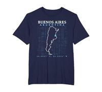 Argentina Buenos Aires Camiseta, Hombre Tallas Grandes, Azul Marino, 5X Alto