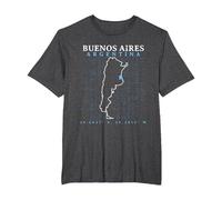 Argentina Buenos Aires Camiseta, Hombre Tallas Grandes, Jaspeado Oscuro, 4X Alto