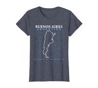 Argentina Buenos Aires Camiseta, Mujer, Azul Jaspeado, XS