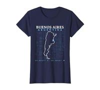 Argentina Buenos Aires Camiseta, Mujer, Azul Marino, L