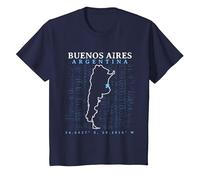 Argentina Buenos Aires Camiseta, Niños, Azul Marino, 8 años