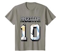 Argentina Copa Mundial de Fútbol Número 10 Retro Niños Camiseta
