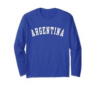 Argentina Copa Mundial Fútbol Retro Deportes Texto Manga Larga