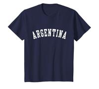 Argentina Copa Mundial Fútbol Retro Deportes Texto Niños Camiseta