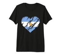 Argentina Corazón Bandera Argentina Orgullo Argentino Camiseta Premium