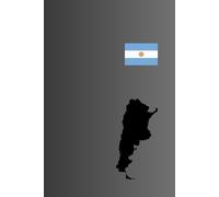 Argentina Country Map and Flag Design Notebook: Gradient Black and Gray Colors Background