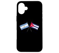 Argentina Cuba Banderas Cruzadas Patrimonio Cubano Argentino Carcasa para iPhone 16 Plus