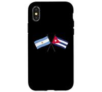 Argentina Cuba Banderas Cruzadas Patrimonio Cubano Argentino Carcasa para iPhone X/XS