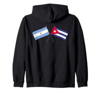 Argentina Cuba Banderas Cruzadas Patrimonio Cubano Argentino Sudadera con Capucha