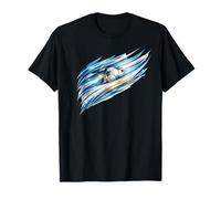 Argentina Football Blue White Soccer Fan Gráfico Artwork Nuevo Camiseta