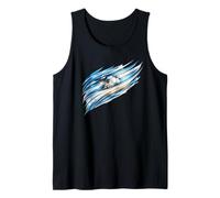 Argentina Football Blue White Soccer Fan Gráfico Artwork Nuevo Camiseta sin Mangas