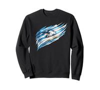 Argentina Football Blue White Soccer Fan Gráfico Artwork Nuevo Sudadera