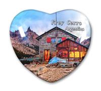Argentina Frey Cerro - Imán para nevera, pegatinas decorativas de viaje, recuerdo de vidrio en forma de corazón
