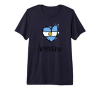 Argentina Heart Flag Cool America Spanish Argentinian Gift Camiseta Premium