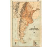 Argentina Map Journal: Vintage 1882 Map of Argentina Notebook (Blank Lined Journal, 6"x9" Lined Pages, 120 pages)