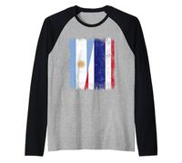 Argentina Tailandia Media Bandera Argentina Raíces tailandesas Camiseta Manga Raglan