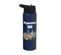 Argentina viaje souvenir Buenos Aires amante bandera argentina Stainless Steel Insulated Water Bottle