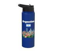 Argentina viaje souvenir Buenos Aires amante bandera argentina Stainless Steel Insulated Water Bottle