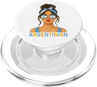 Argentinian Girl Argentina Flag Argentinian Girlfriend Wife PopSockets PopGrip para MagSafe