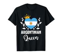 Argentinian Queen Argentina Flag Proud Argentinian Woman Camiseta