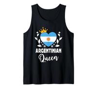 Argentinian Queen Argentina Flag Proud Argentinian Woman Camiseta sin Mangas