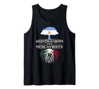 Argentino Cultivado con Raíces Mexicanas Argentina México Camiseta sin Mangas