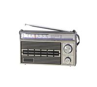(Argento 220 V) Radio clásica FM/AM/SW de 3 bandas con señal potente y de alta calidad 220 V
