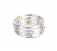 argento filo artigianale di alluminio, Alambre artesanal de aluminio plateado 1-5mm diámetro, 6 uds. for fabricación joyas floristería DIY(5mm Embossing 3.0m)