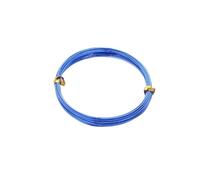 argento filo artigianale di alluminio, Alambre de aluminio Multicolor 1-2mm 5-10m for accesorios fabricación joyas DIY(Dark Blue,1mm 10m)