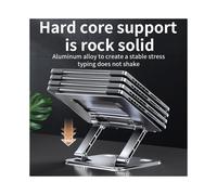 (Argento) Supporto universale da tavolo regolabile per tablet fino a 17 pollici in lega di alluminio