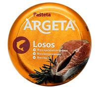 ARGETA Premium Exquisito Paté de Salmón - 14 Latas de Excelente y Delicioso Paté - Aroma Natural - Sin Conservantes y Sin Gluten - 1330 Gramos (95 Gramos por bote x 14)