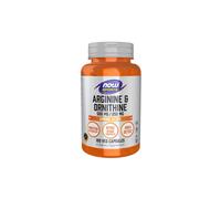 Arginina 500 mg y Ornitina 250 mg 100 cápsulas vegetales Now Foods