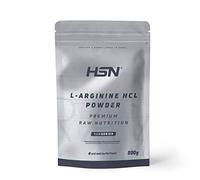 Arginina en Polvo de HSN | Sin Sabor 500 g = 100 Tomas por Envase de 10 Gramos de L-Arginina Clorhidrato por Dosis Diaria | 100% Pura Sin Añadidos | No-GMO, Vegano, Sin Gluten