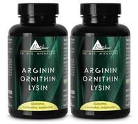 Arginina ornitina lisina - L-arginina L-ornitina y L-lisina en composición óptima - según el Dr. medicina Michalzik - 180 cápsulas - sin aditivos - de BIOTIKON®