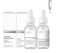 Argireline Serum Facial, Argireline Solution 10%, Alpha Arbutin 2% + HA, Serum Hidratante Facial, Uniformiza el Tono de la Piel, Mejora la Elasticidad de la Piel, 30 ml*2