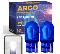 Argo 2 bombillas DRL/de circulación diurna/faros delanteros laterales de marcha atrás/T20 582 W21W 7440 Super Xenon blanco mejorado de cristal para coche, furgoneta, 12 V