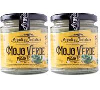 Argodey Fortaleza Mojo Verde Picante 200g - Autentica Salsa Canaria Perfecta y Versatil para Untar con Pan, Tostadas, Arepas, Papas. Sin Conservantes ni Aditivos Artificiales (Paquete de 2)