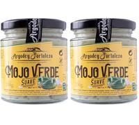 Argodey Fortaleza Mojo Verde Suave 200g - Autentica Salsa Canaria Perfecta y Versatil para Untar con Pan, Tostadas, Arepas, Papas. Sin Conservantes ni Aditivos Artificiales (Paquete de 2)