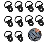 Argolla Amarre, Anillo Anclaje, para Furgonetas, Remolques, Camiones, Motocicletas y Barcos, Negro, 10 Piezas