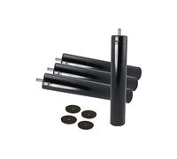 Argomaniz Juego de 4 Patas Cilíndricas con Taco Antideslizante para M-10 - Ideal para Somier o Base Tapizada - Altura 25 cm - Cuens