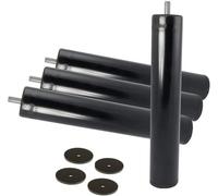 Argomaniz Juego de 4 Patas Cilíndricas con Taco Antideslizante para M-10 - Ideal para Somier o Base Tapizada - Altura 28 cm - Cuens