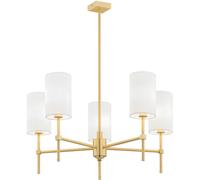 Argon Abruzzo lámpara de techo 5x7 W blanco-latón 2134