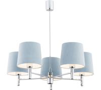 Argon Bolzano lámpara colgante 5x15 W cromo-azul 2076