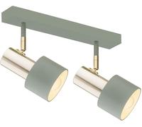 Argon Doria lámpara de techo 2x15 W latón-verde 926